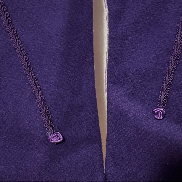 Vintage Pendleton purple wool cape poncho satin lined rose detail one size fall - Picture 6 of 8